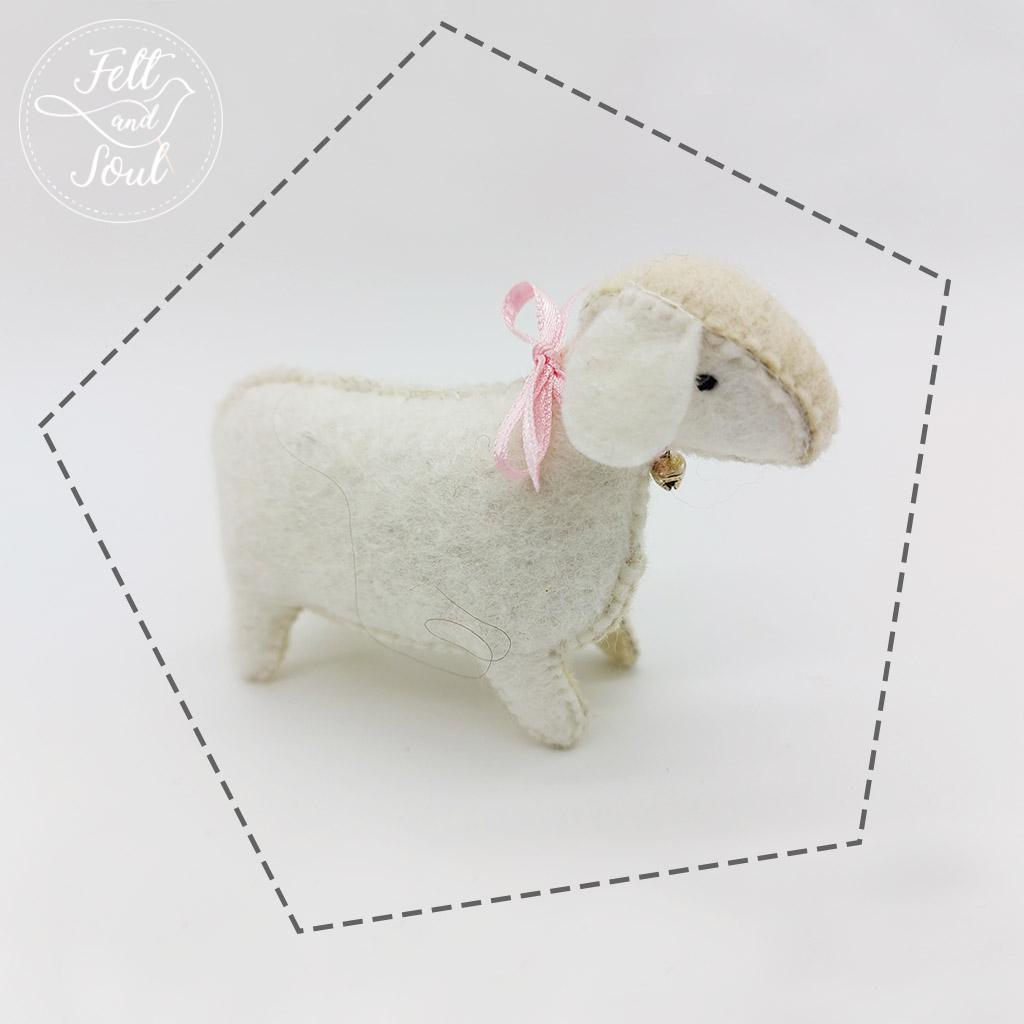 Bárány gyapjú filc figura letölthető szabásminta